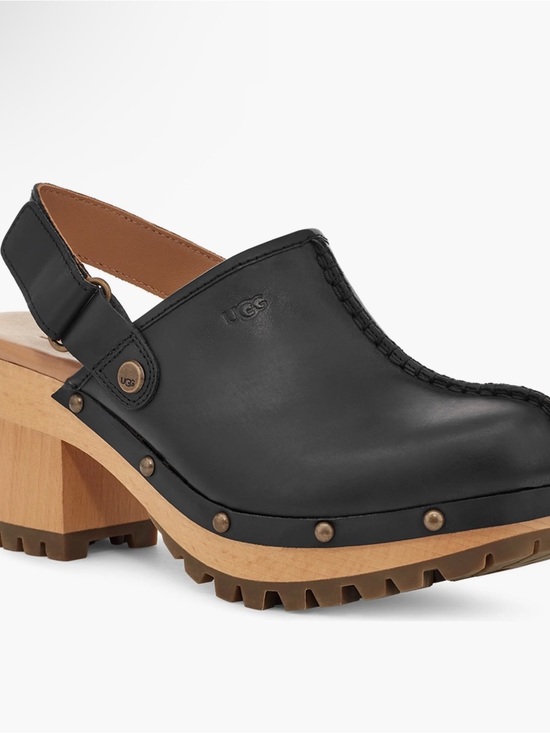 UGG Shoes - NWOT UGG Black Leather Studded Clog Slingback